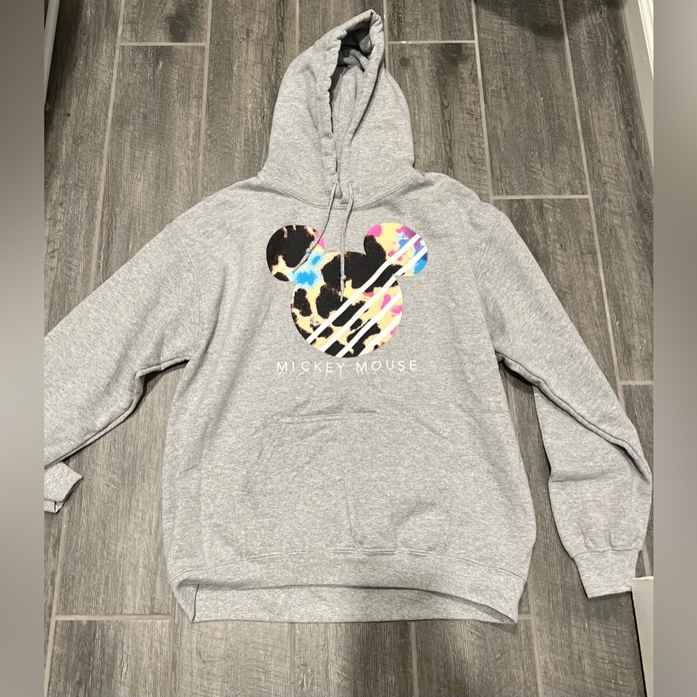 Disney NEFF X Mickey Mouse‎ Mens Hoodie size Medium Heather Gray